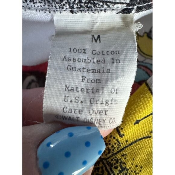 VTG 80s Men's Sz M Disney Mickey & Minnie Mouse Driving in Cars Button Up Shirt - Picture 4 of 9